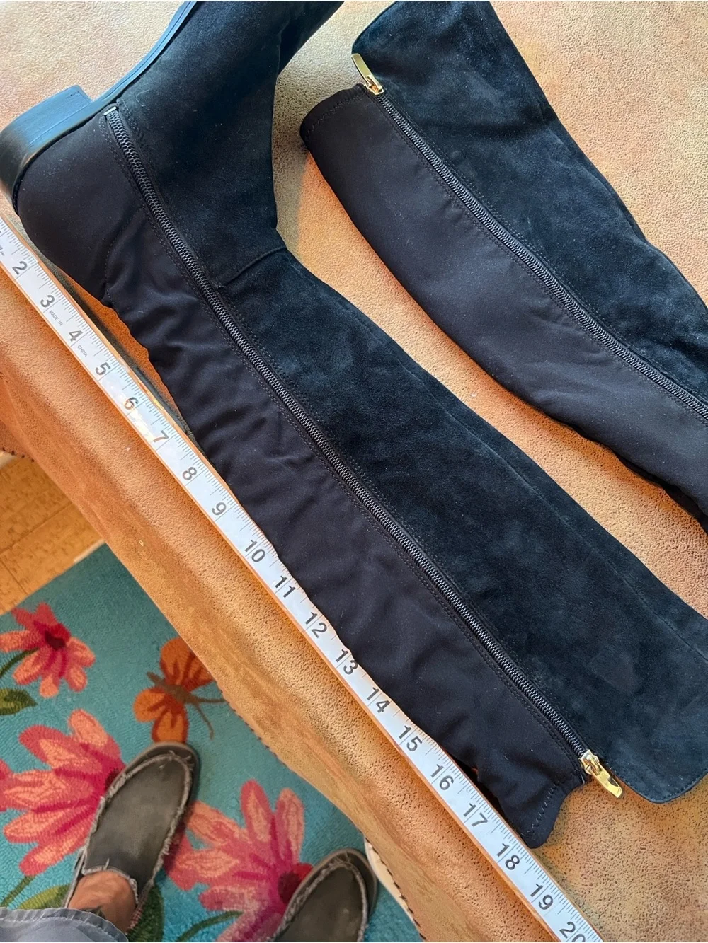 Marc Fisher Black Suede Over-the-Knee Boots size 6.5